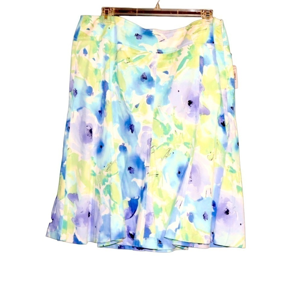 NWT Dress Barn Pastel Floral A line Skirt